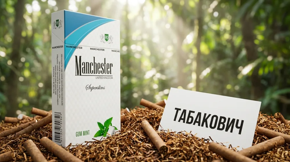 Manchester Super Slim Gum Mint (Манчестер Супер Слим Гам Минт)
